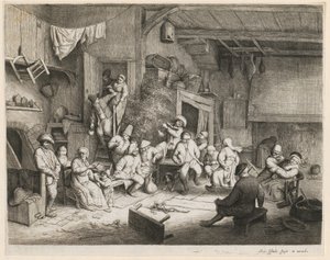 Taniec w gospodzie autorstwa Adriaen van Ostade