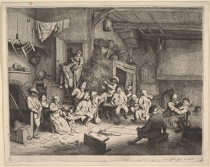Taniec w gospodzie autorstwa Adriaen van Ostade
