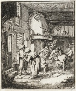 Chłop spłaca swój dług autorstwa Adriaen van Ostade