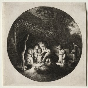 Świniobójcy autorstwa Adriaen van Ostade