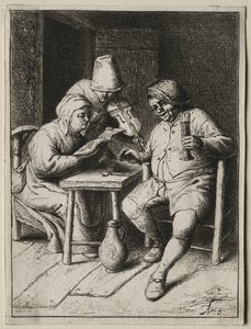 Wokalista autorstwa Adriaen van Ostade