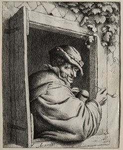 Palacz przy oknie autorstwa Adriaen van Ostade
