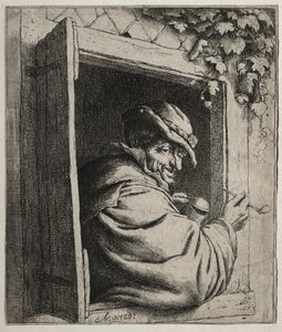 Palacz przy oknie autorstwa Adriaen van Ostade