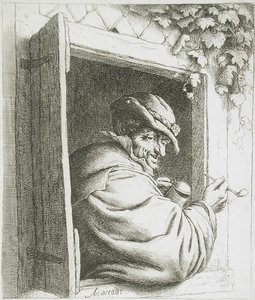 Palacz przy oknie autorstwa Adriaen van Ostade