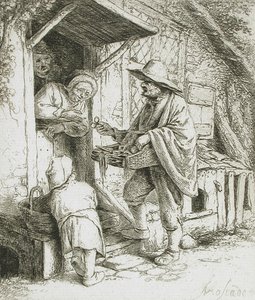 Sprzedawca okularów autorstwa Adriaen van Ostade