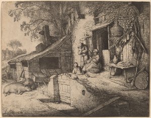 Prządka autorstwa Adriaen van Ostade