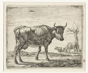 Trzy krowy Różne zwierzęta (tytuł serii) autorstwa Adriaen van de Velde