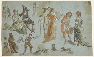 Studia postaci autorstwa Adriaen van de Velde