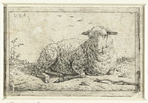 leżące owce autorstwa Adriaen van de Velde