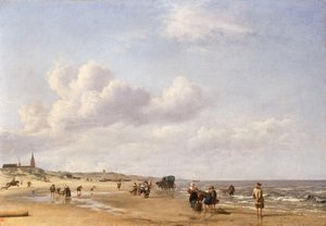 Plaża w Scheveningen, 1658 autorstwa Adriaen van de Velde