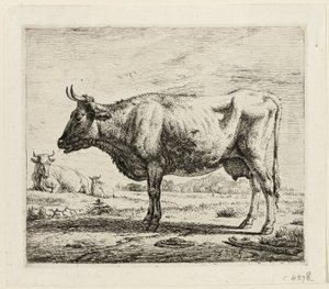 Dwie krowy i owca autorstwa Adriaen van de Velde
