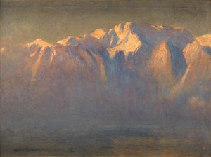 Mont Blanc (olej na płótnie położony na desce)