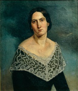 Portret pani Bonini Gardi (olej na płótnie) autorstwa Adriano Baldini