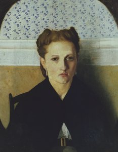 Portret żony artysty (olej na płótnie)