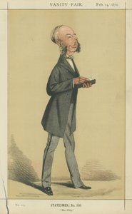 Szanowny George Glyn (kolorowa litografia) autorstwa Adriano Cecioni
