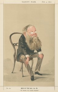 Powieściopisarz, który wynalazł sensację, Wilkie Collins (seria Vanity Fair) autorstwa Adriano Cecioni