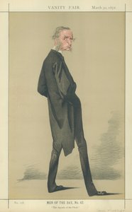 Wielebny kanonik Charles Kingsley (kolorowa litografia) autorstwa Adriano Cecioni