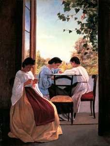 Hafciarki – Adriano Cecioni (1836-1886), olej na płótnie, detal 52x41 cm
