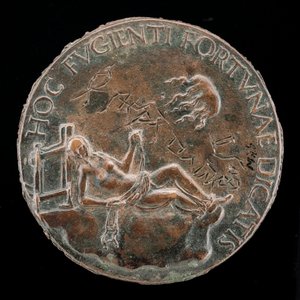 Figura kobieca trzymająca uzdę [rewers], prawdopodobnie po 1502.
