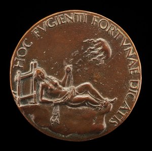 Figura kobieca trzymająca uzdę [rewers], prawdopodobnie po 1502.