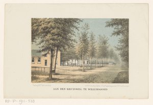 Twarz w Willemsoord Pod Kruisweg w Willemsoord (tytuł na obiekcie) autorstwa Adrianus Hidde Heremiet Voorhorst
