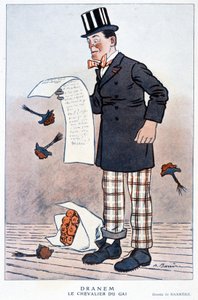 Karykatura Julesa Renarda (1864/1910), francuskiego pisarza, autorstwa Barrère, A. 1923. autorstwa Adrien Barrere