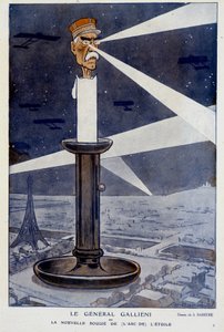 Generał Gallieni lub nowa świeca (z dziobu) gwiazdy. W Fantasio 1.12.1915. Rysunek A. Barrère. autorstwa Adrien Barrere