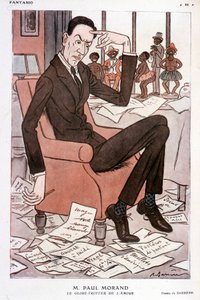 Humorystyczny portret Paula Moranda - autorstwa Barrère w „Fantasio” z 15.09.1928 autorstwa Adrien Barrere