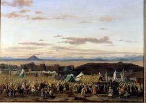Zdobycie Setifa w Algierii przez wojska księcia Orleanu Obraz Adriena Dauzatsa (1804-1868) 1839 Orlean, Muzeum Sztuk Pięknych