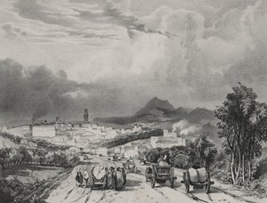 Ogólny widok Riom, Owernia autorstwa Adrien Dauzats
