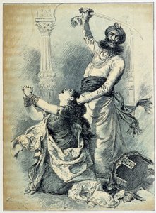 Beard Bleue - w „Les Tales de Fées” Charlesa Perraulta, ilustracje Adriena Marie autorstwa Adrien Emmanuel Marie