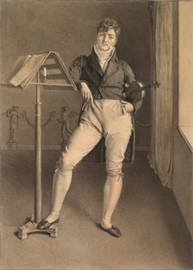 Portret skrzypka Jeana Vidala (1789-1867) autorstwa Adrien Victor Auger