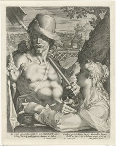 Chrystus ukazujący się jako ogrodnik Marii Magdalenie (Noli mi tangere) autorstwa Egidius  Sadeler (II)
