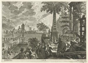 Wiosna Ver (tytuł na obiekcie) Cztery pory roku (tytuł serii) autorstwa Egidius  Sadeler (II)