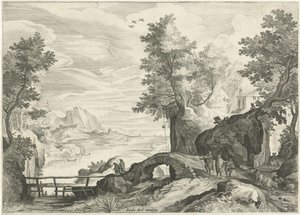 Riverscape autorstwa Egidius  Sadeler (II)