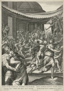 Sabine Virgin Robbery autorstwa Egidius  Sadeler (II)