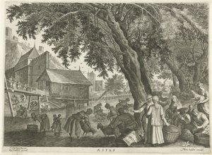 Lato Aesty (tytuł na obiekcie) Cztery pory roku (tytuł serii) autorstwa Egidius  Sadeler (II)