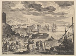 Scena portowa. autorstwa Aegidius Sadeler II