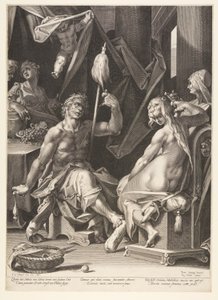 Herkules i Omfale autorstwa Aegidius Sadeler II