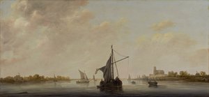 Widok na Maas w Dordrecht, ok. 1645-46 autorstwa Aelbert Cuyp