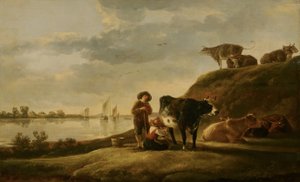 Bydło nad rzeką autorstwa Aelbert Cuyp