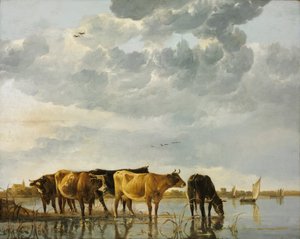 Krowy w rzece autorstwa Aelbert Cuyp