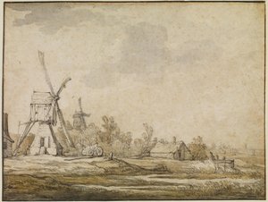 Pejzaż z młynami autorstwa Aelbert Cuyp