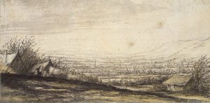 Rozległy krajobraz z chatą i bydłem, koniec XVII wieku autorstwa Aelbert Cuyp
