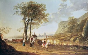 Rozległy krajobraz rzeki autorstwa Aelbert Cuyp