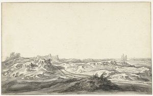 Widok z wydm Huis te Kleve w pobliżu Haarlem autorstwa Aelbert Cuyp