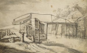Na polderze, 1644 (ołówek, kreda i pędzel na papierze) autorstwa Aelbert Cuyp