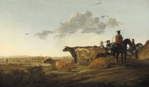 Krajobraz z pasterzami, ok. 1650-52 autorstwa Aelbert Cuyp