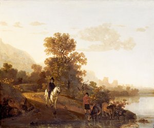 „Krajobraz z zamkiem Ubbergen”, 1640-1691 autorstwa Aelbert Cuyp