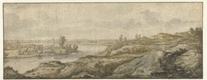 Krajobraz z rzeką autorstwa Aelbert Cuyp